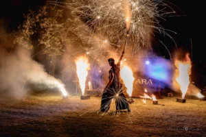 pokaz fireshow na imprezie firmowej